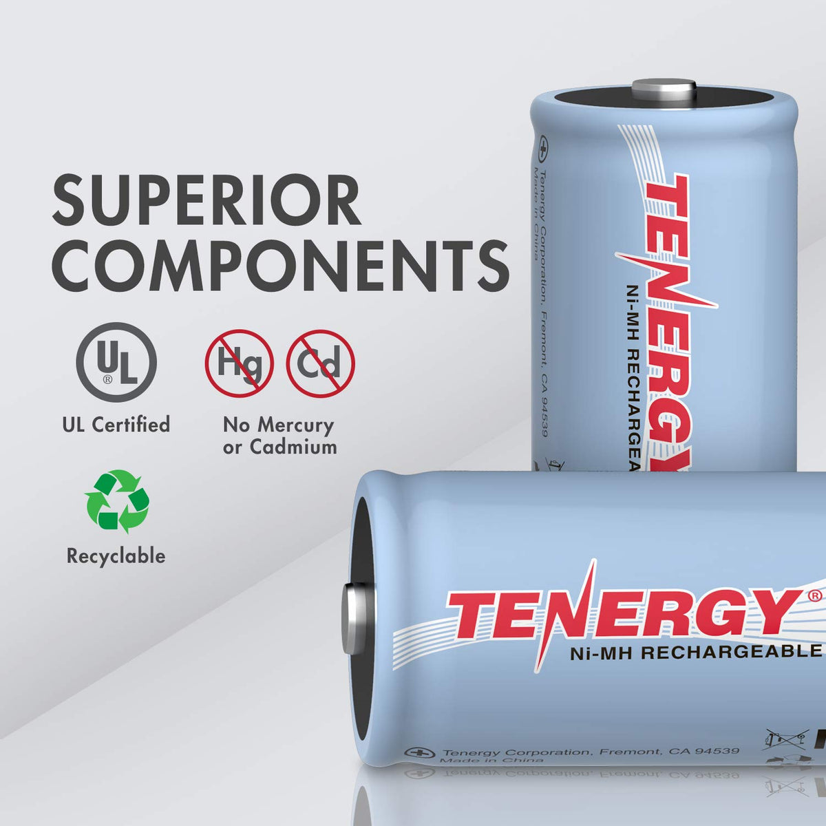 D Size 10000mAh NiMH Rechargeable Battery Q5417