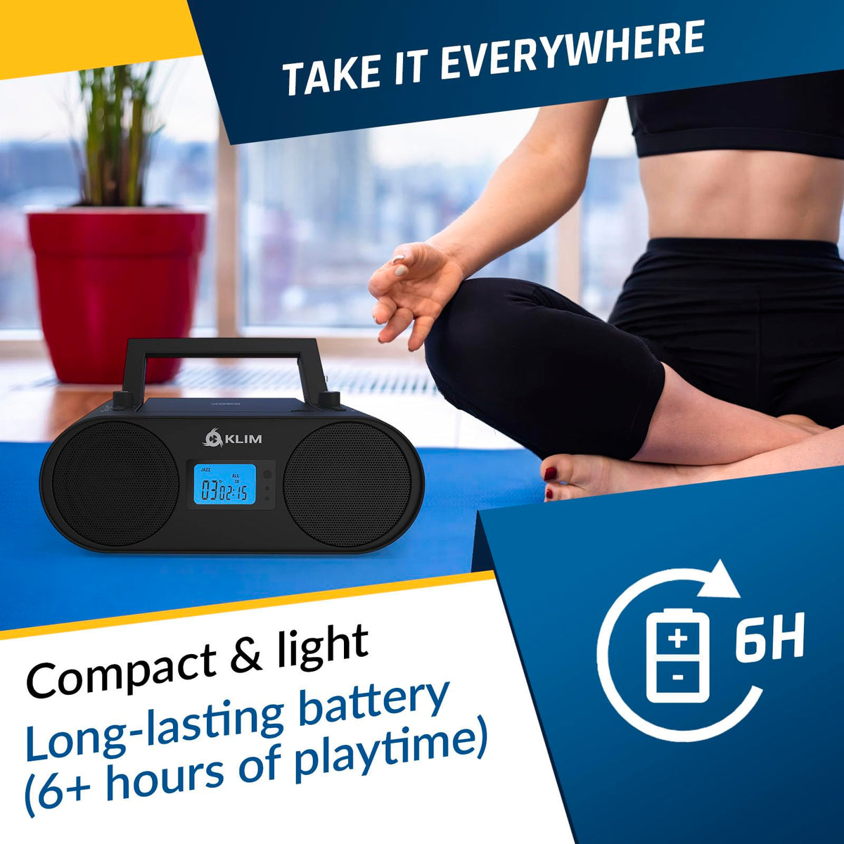 Portable CD Player Boombox with AM FM Radio and Bluetooth X62115