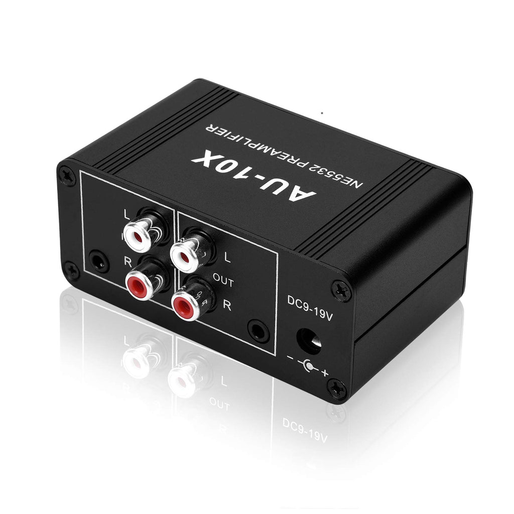Stereo Audio Preamplifier, Headphone Amplifier, Phono Turntable Preamp with RCA 3.5mm Input Output F335