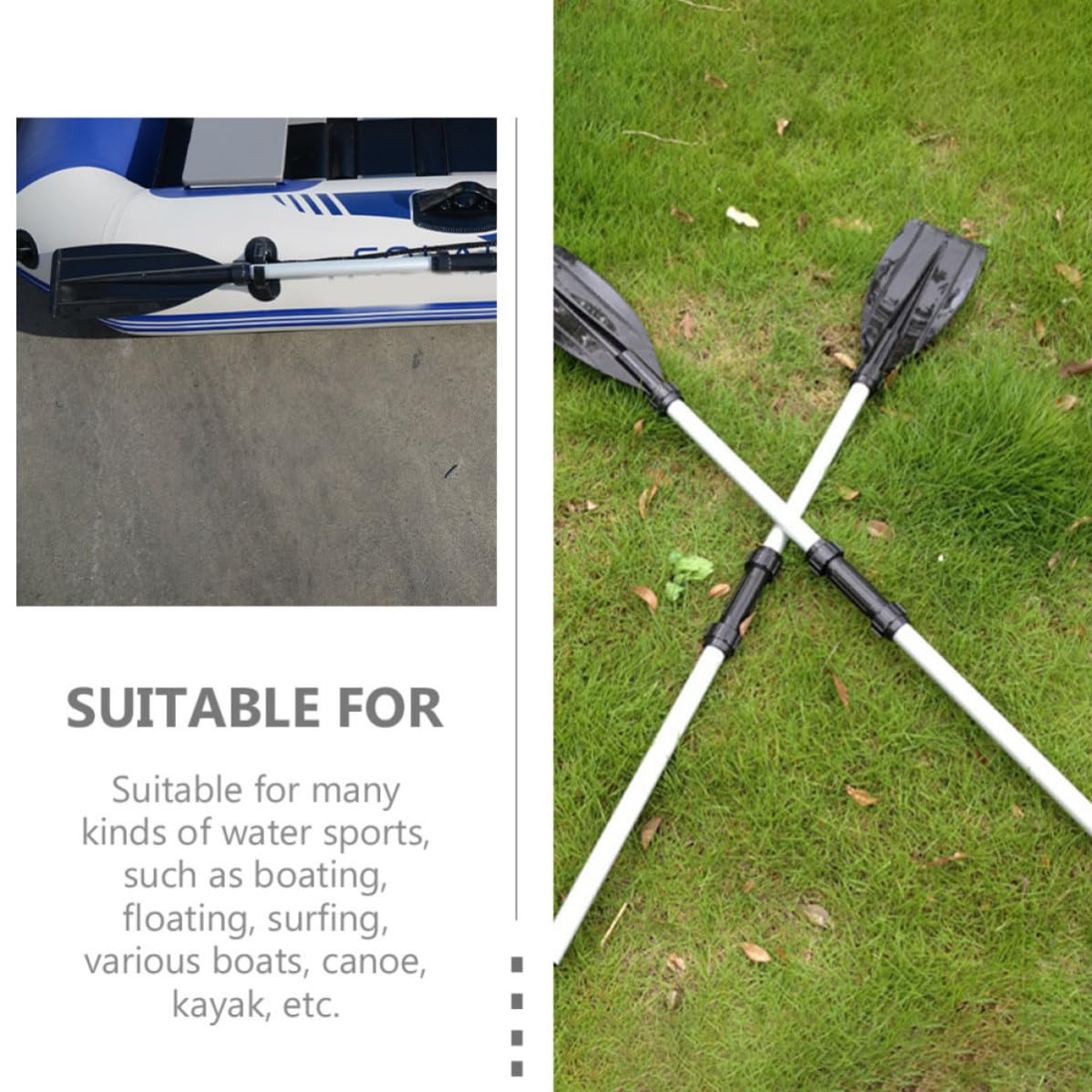 2pcs Telescopic Aluminum Alloy Adjustable Kayak Paddles P4632