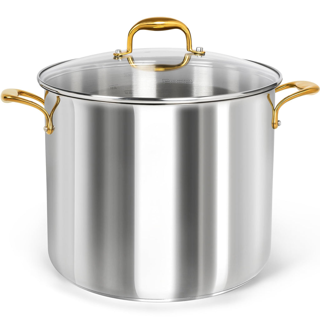 20 Quart Stainless Steel Stock Pot with Lid J9323