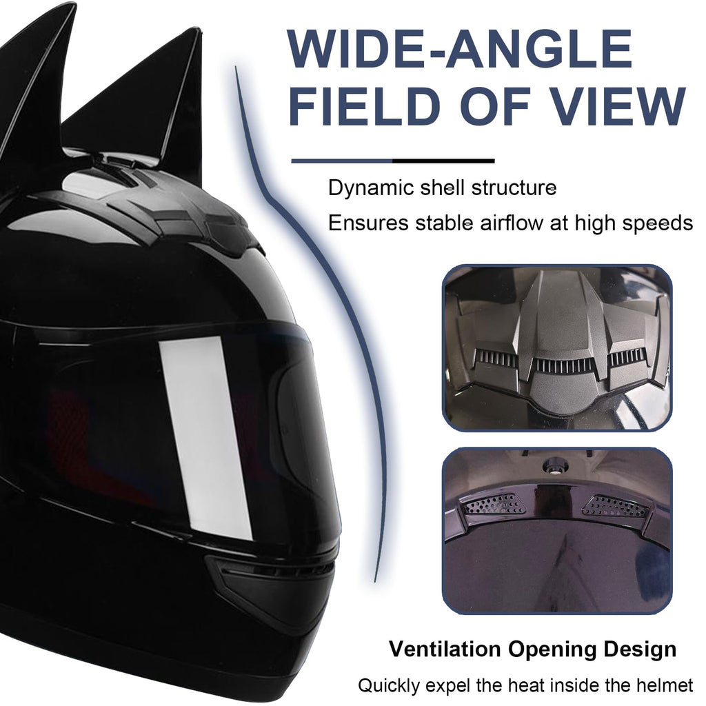 Full Face Flip up Motorcycle Helmet DOT Certified Bright Black T930