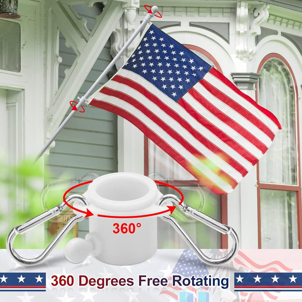 5ft Heavy Duty Tangle Free Flag Pole Kit with 3x5 Embroidered American Flag U805359