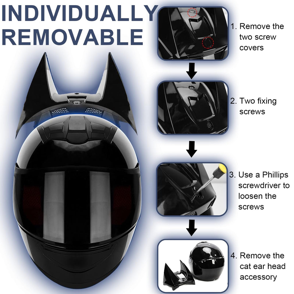 Full Face Flip up Motorcycle Helmet DOT Certified Bright Black T930