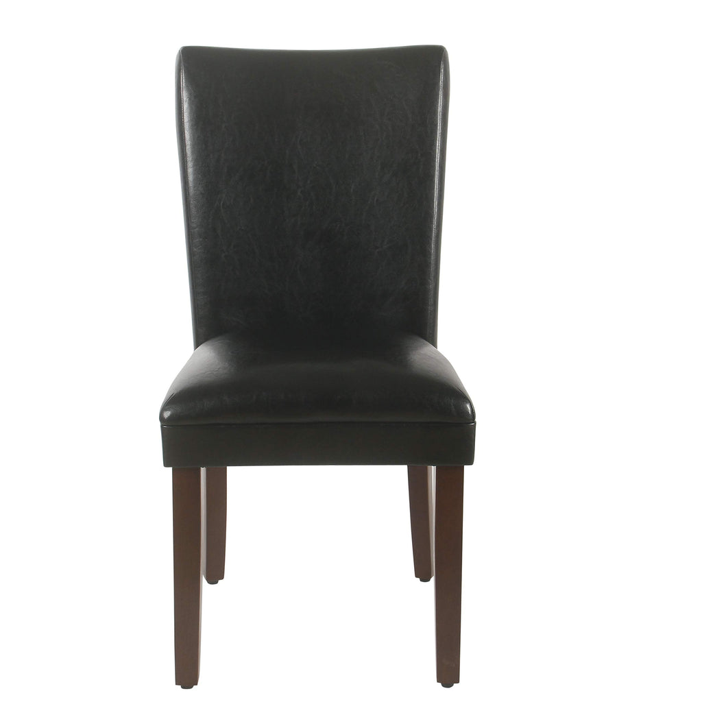 Black Faux Leather Upholstered Dining Chair Set of 2 S662