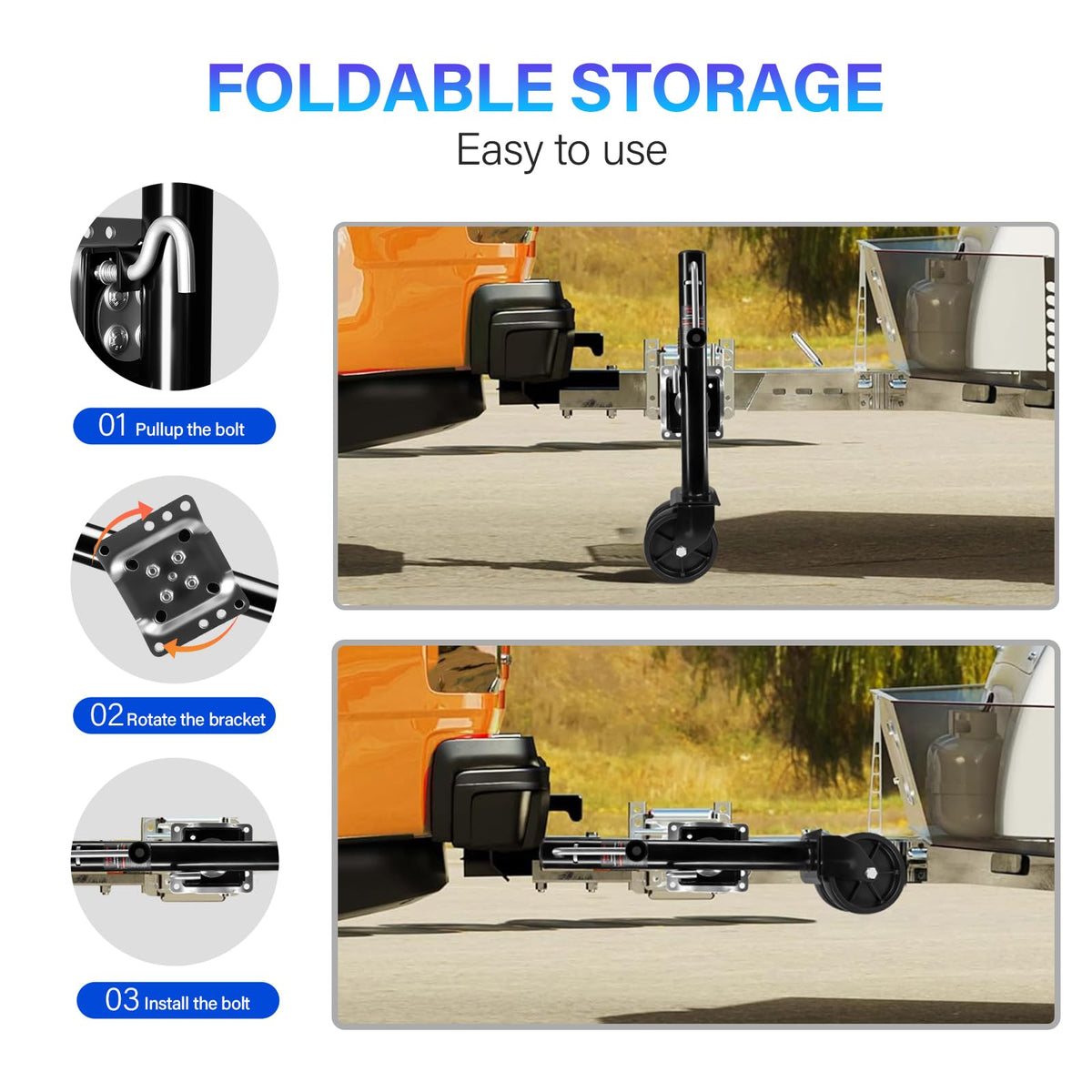 2000 lbs Dual Wheel Trailer Jack I92637