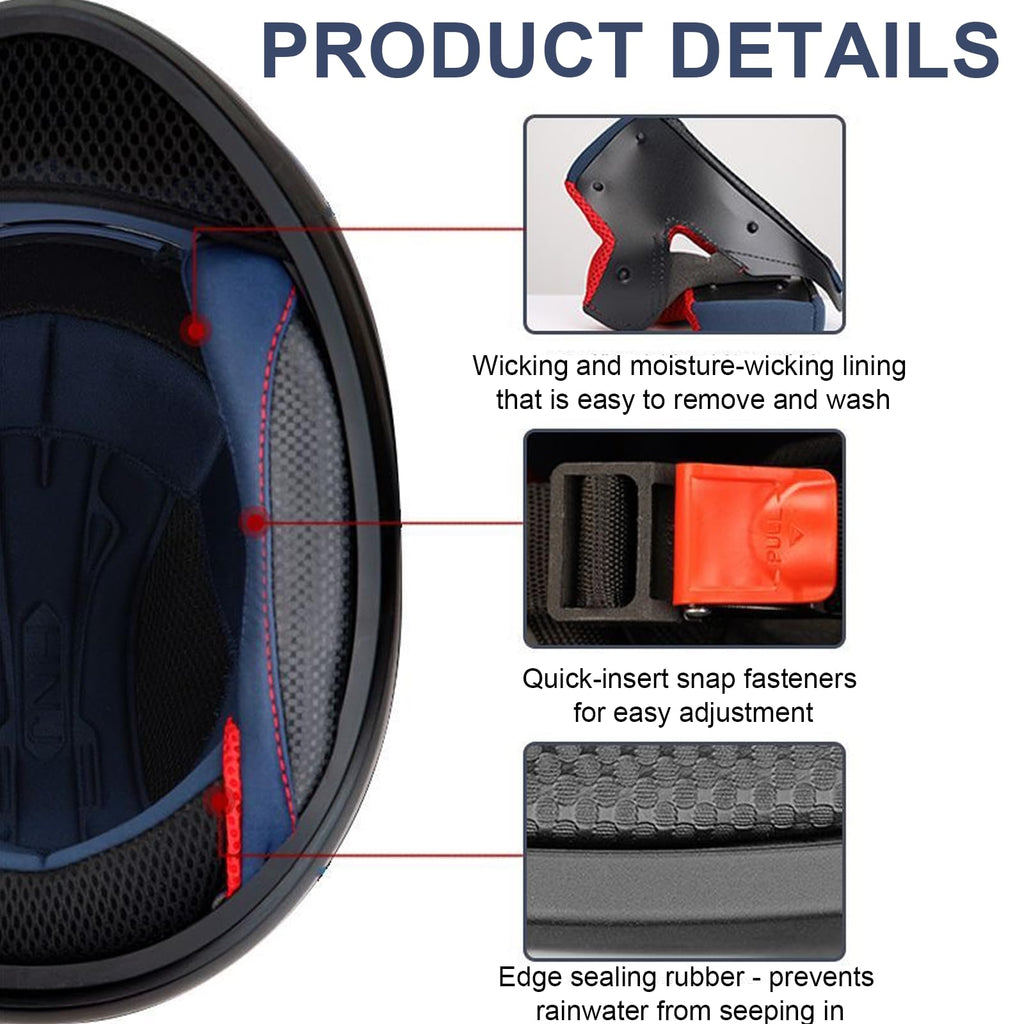 Full Face Flip up Motorcycle Helmet DOT Certified Bright Black T930