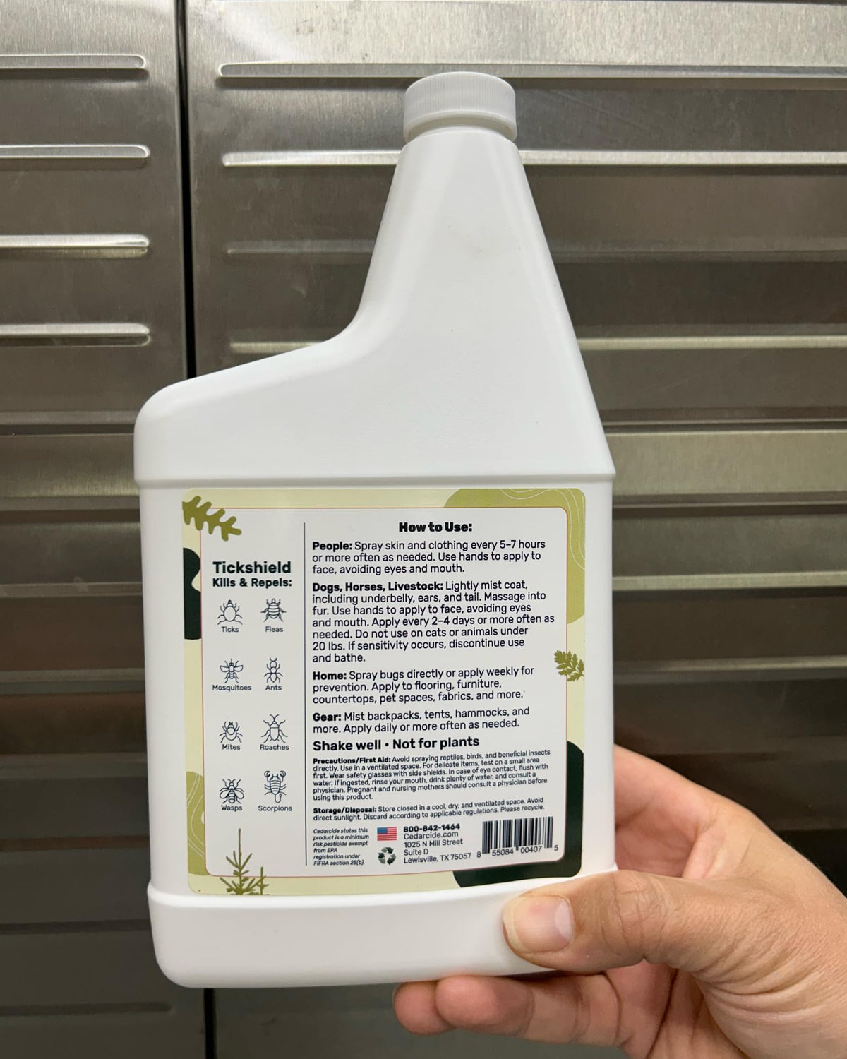 Cedar Oil Spray for Ticks, Fleas, Chiggers & Mosquitoes S577262
