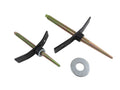 2 Piece Set Large and Small Carvers Screws 1/2” and 5/8” Diameter Tapered Threads O941