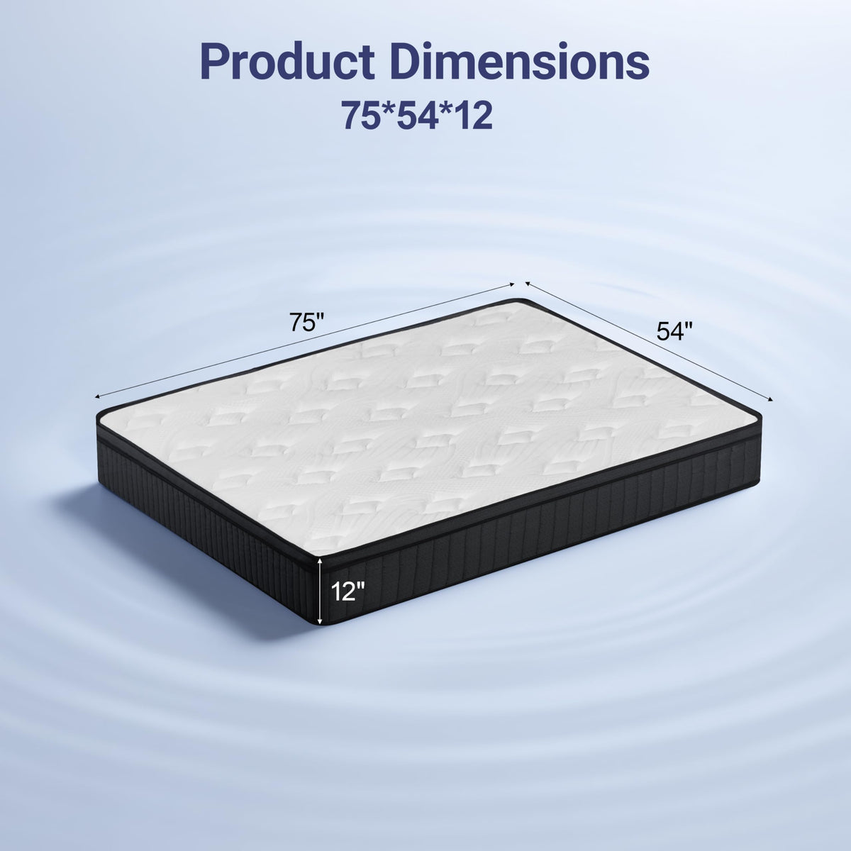 Full 12 Inch Hybrid Mattress with Memory Foam E2393