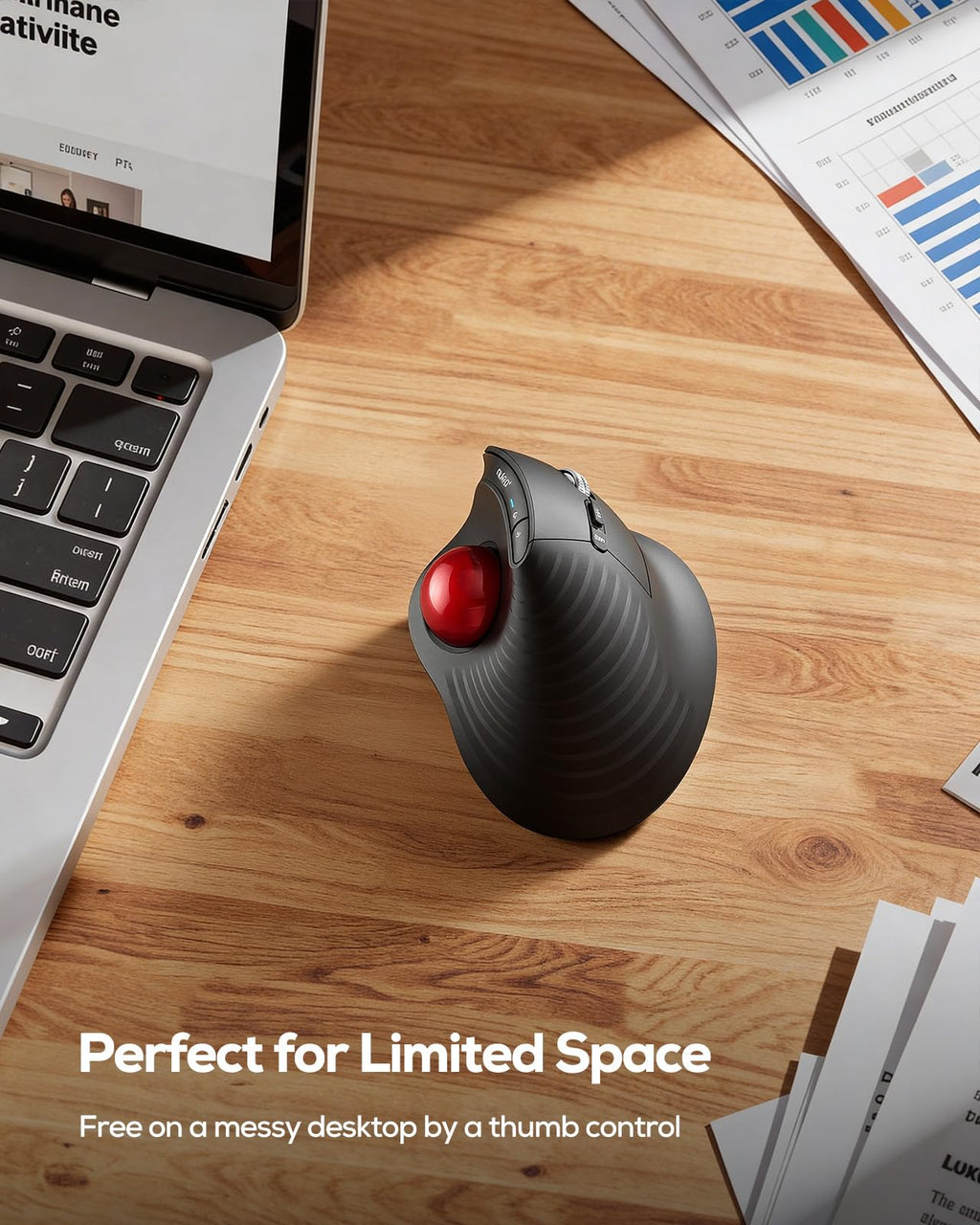 Wireless Ergonomic Vertical Trackball Mouse N50853