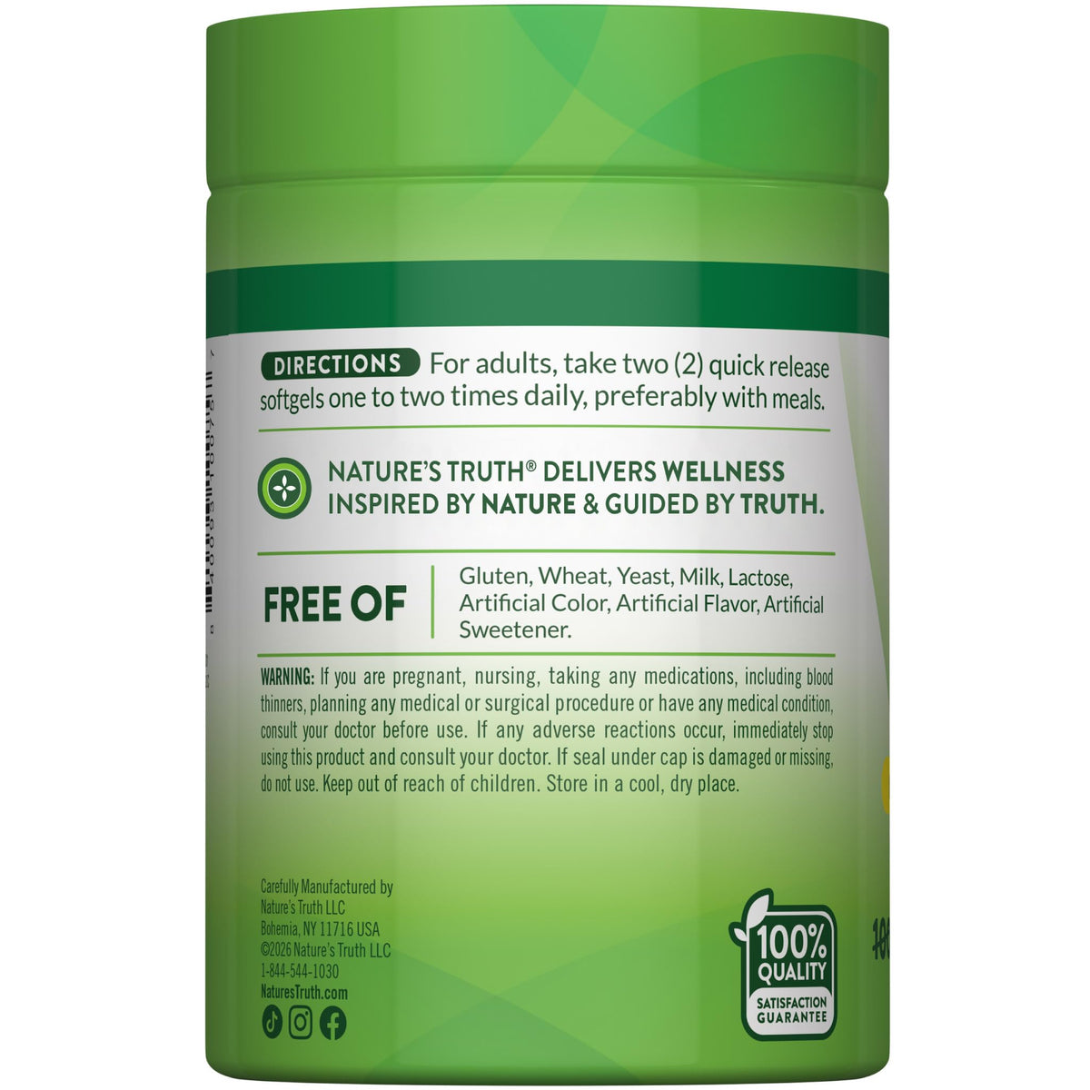 Omega 3 Fish Oil 2000 mg 125 Softgels J933344