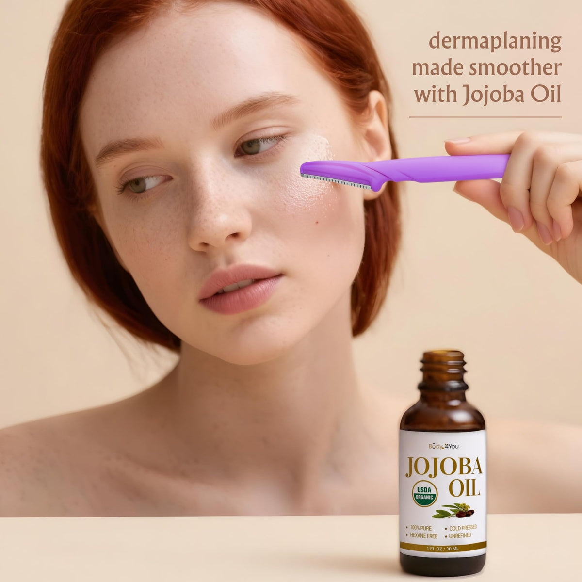 Organic Jojoba Oil 6PC Dermaplane Razors 1 Fl Oz L67569
