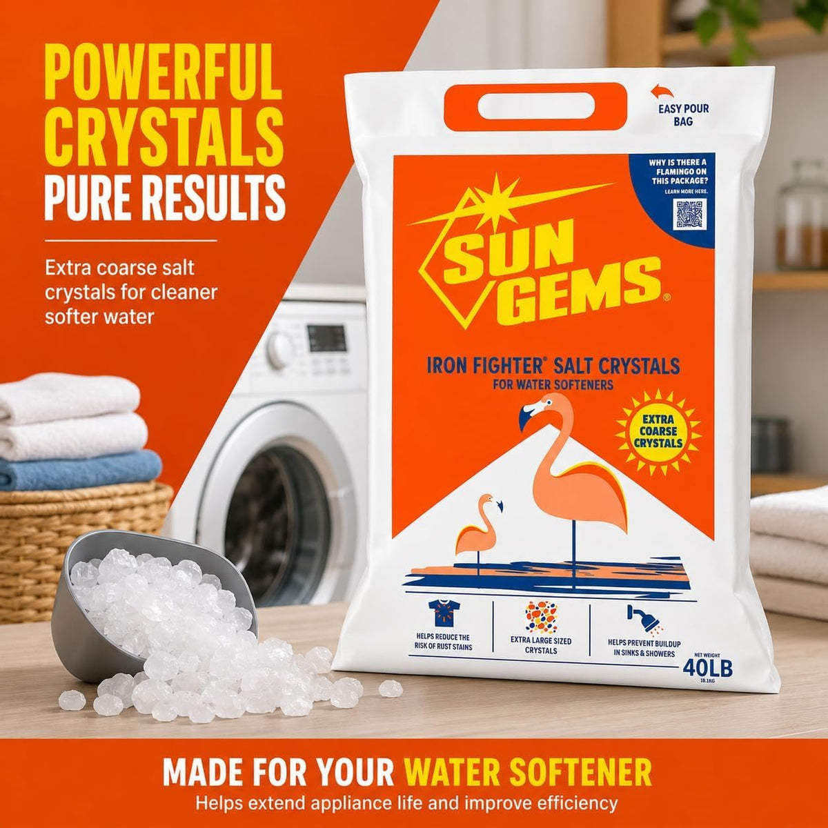 Water Softener Salt Crystals 40 lb 2 Pack F773