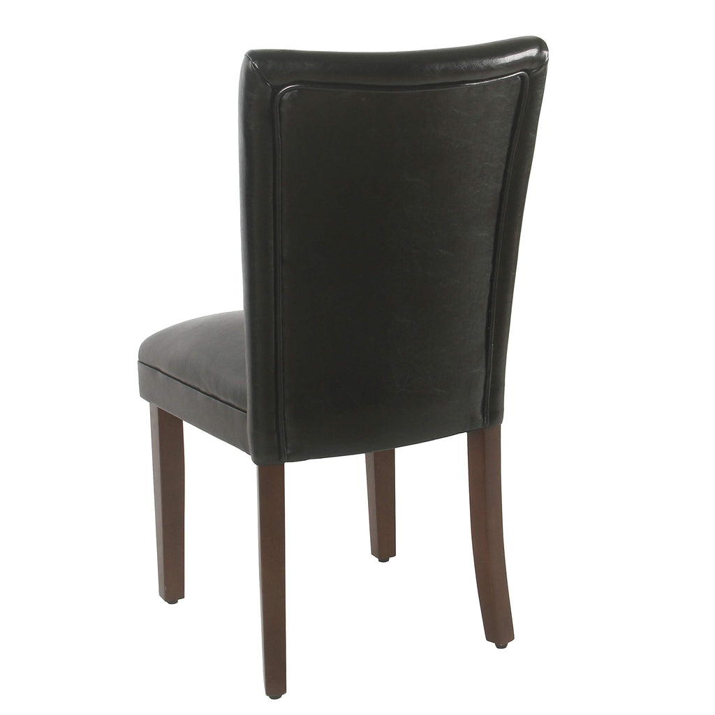 Black Faux Leather Upholstered Dining Chair Set of 2 S662