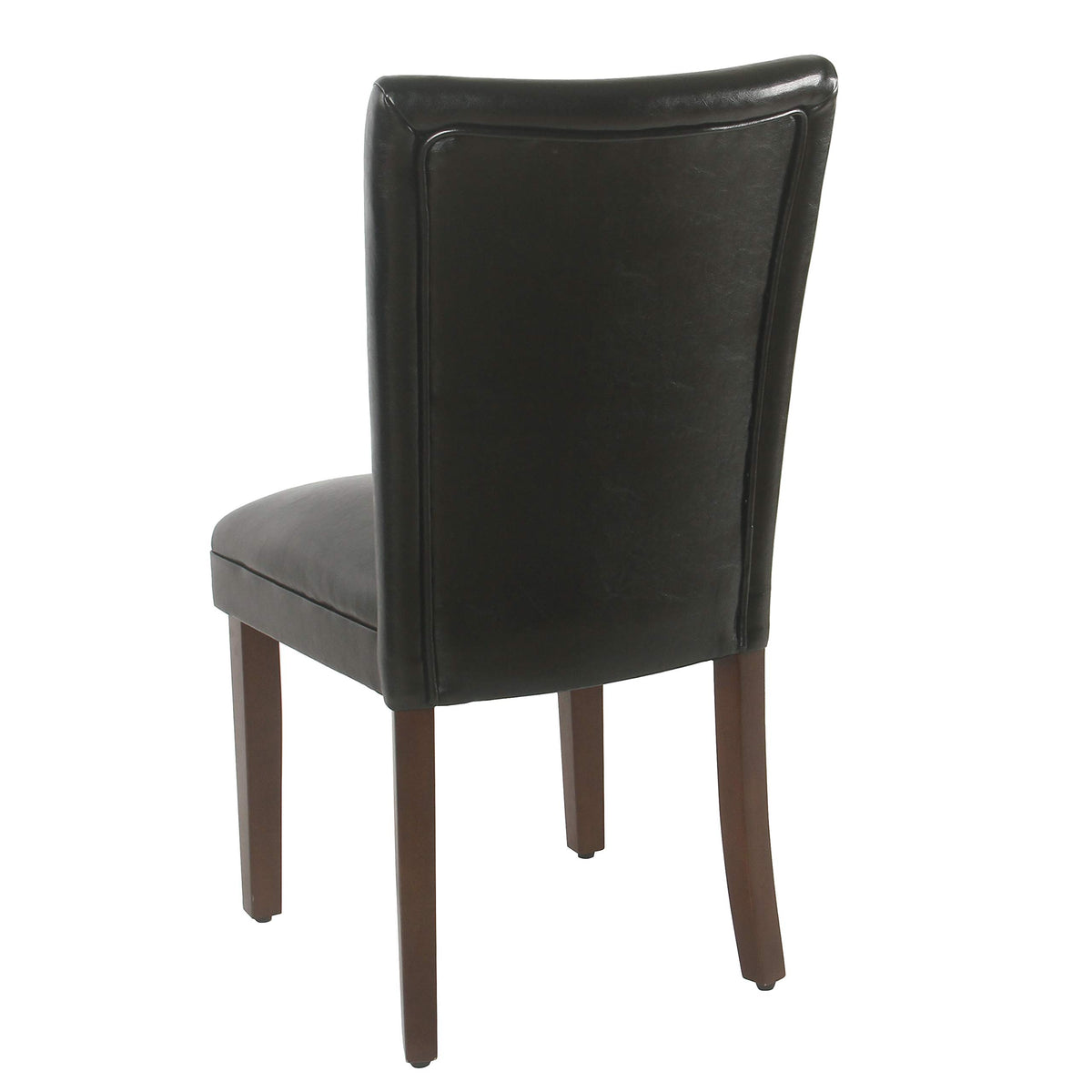 Black Faux Leather Upholstered Dining Chair Set of 2 S662