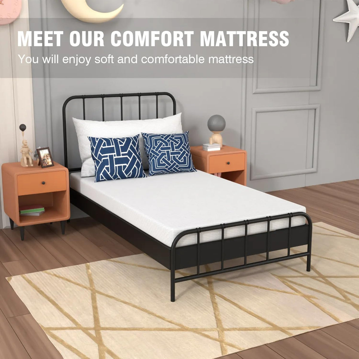 5 inch Memory Foam Twin Mattress with Washable Cover C62713