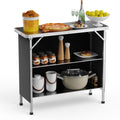 Aluminum 2-Tier Folding Camping Table with Carrying Bag N69260