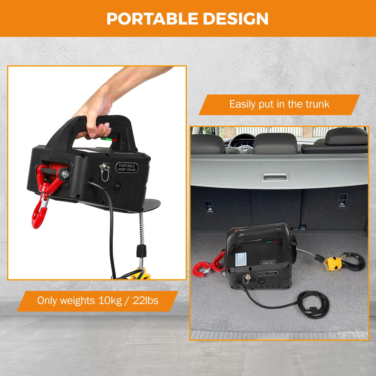 3-in-1 Portable Electric Hoist F12245