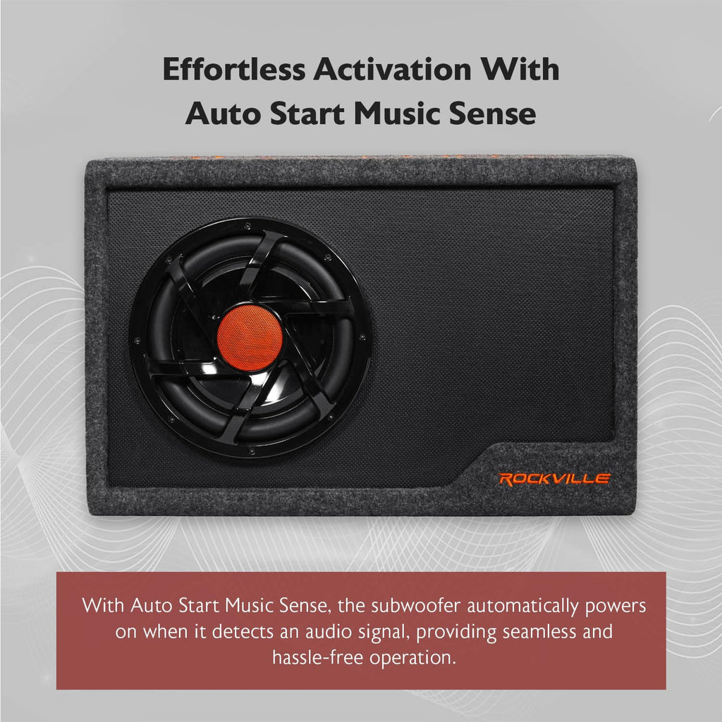 10" Powered Car Subwoofer with Enclosure A25003