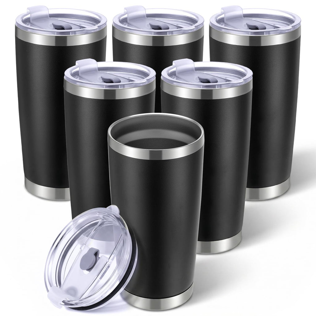 6 Pack 20oz Stainless Steel Insulated Tumbler with Lid K933510