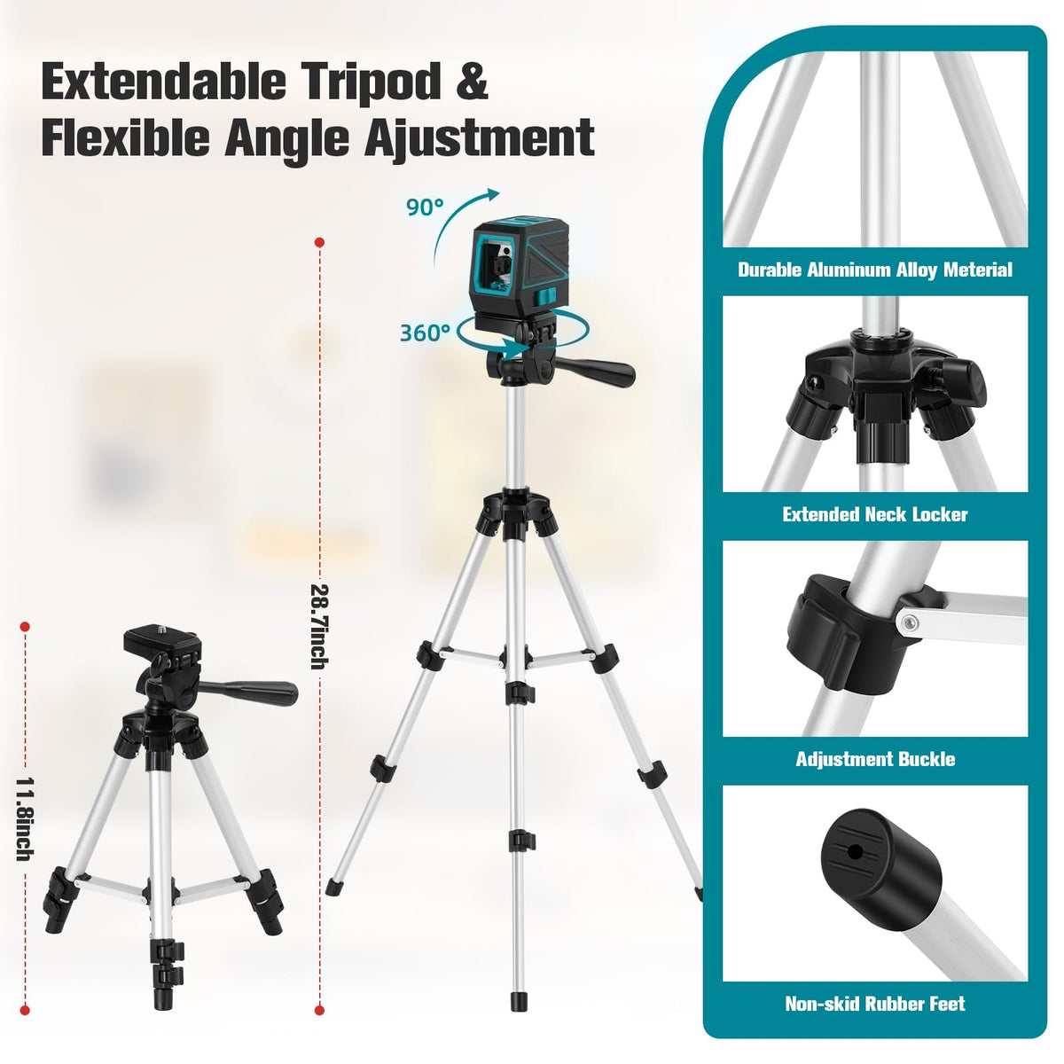 100 feet Green Cross Line Self Leveling Laser Level with Tripod T1930