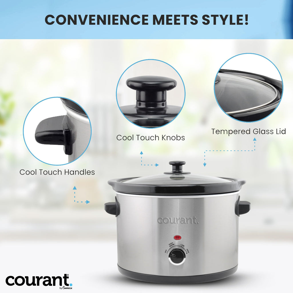 5.5 Quart Slow Cooker with Glass Lid S1808
