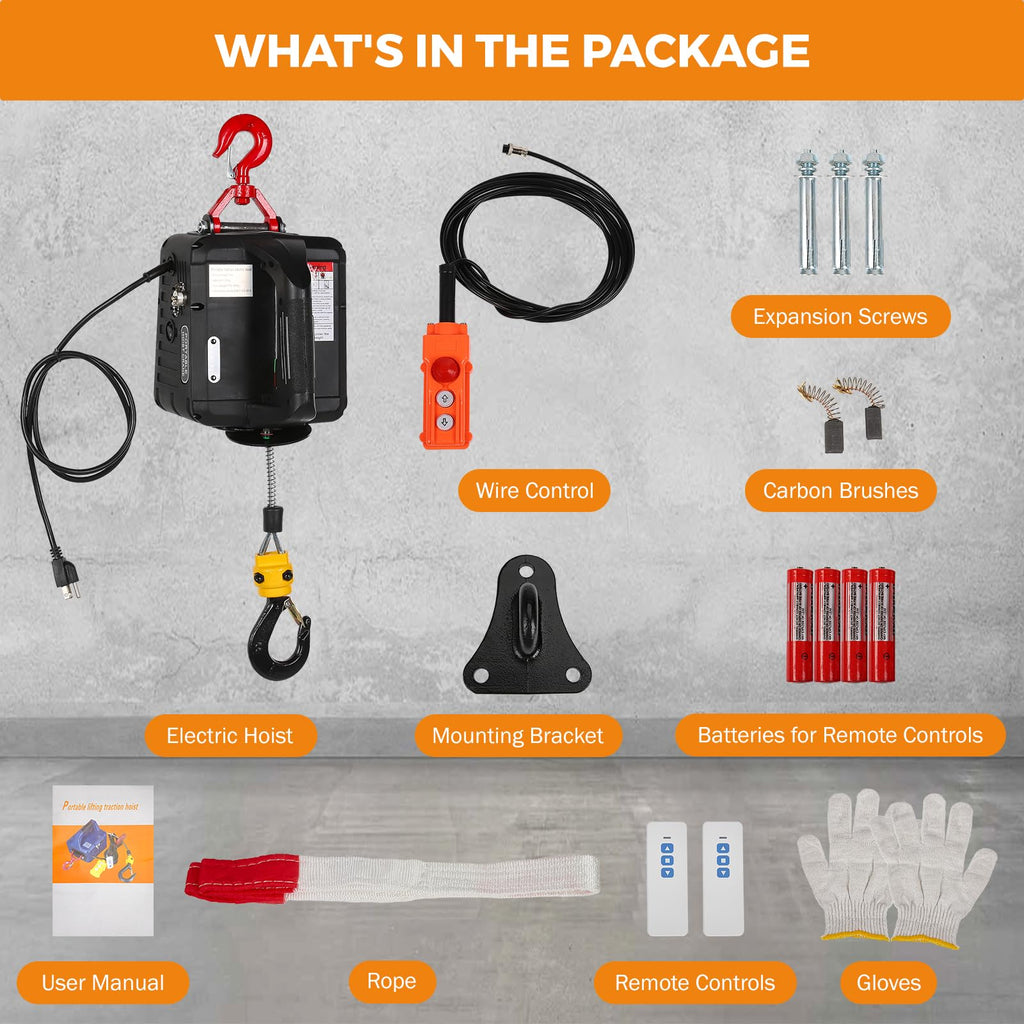 3-in-1 Portable Electric Hoist F12245