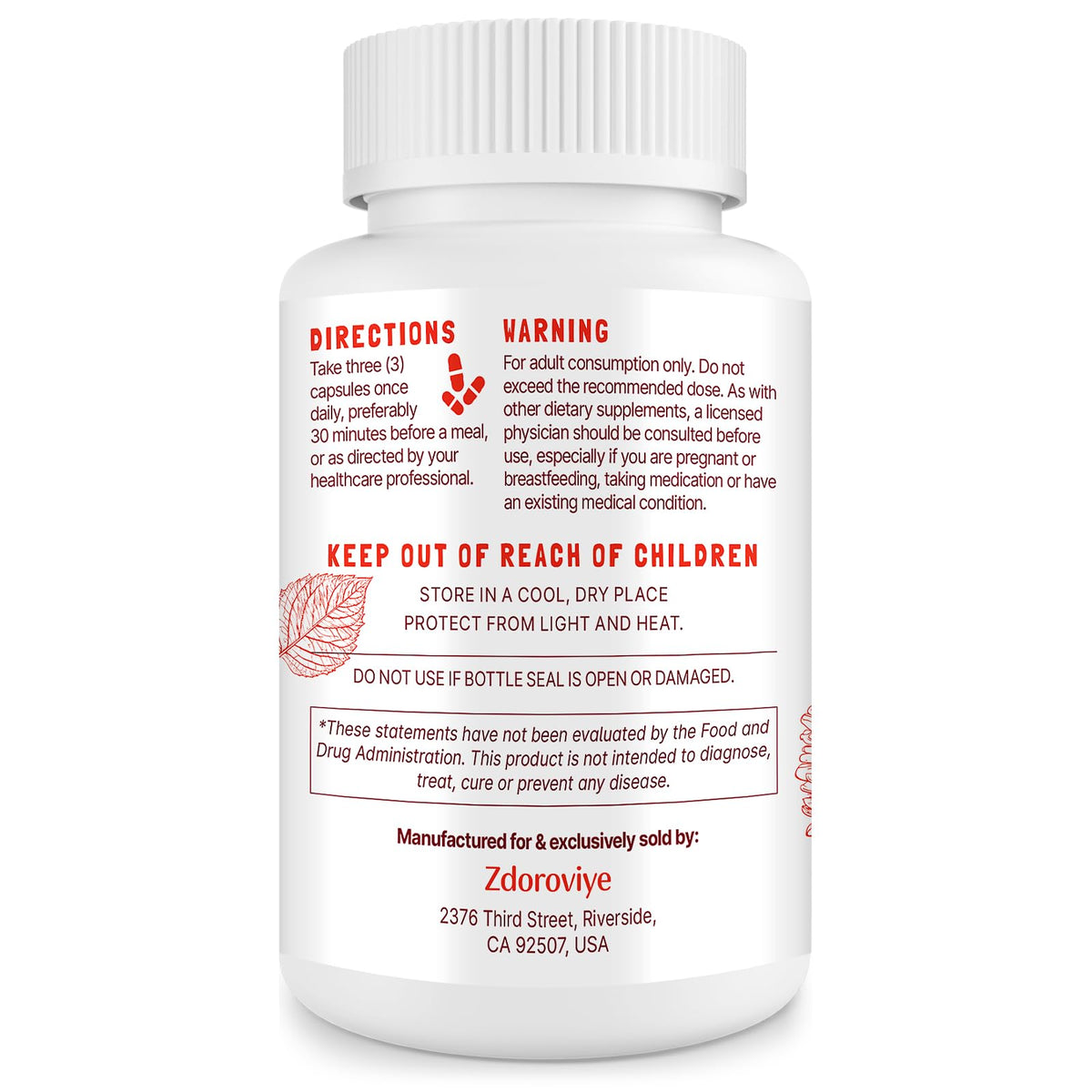 Nitric Oxide Supplement for Men (2 Bottles) W3729