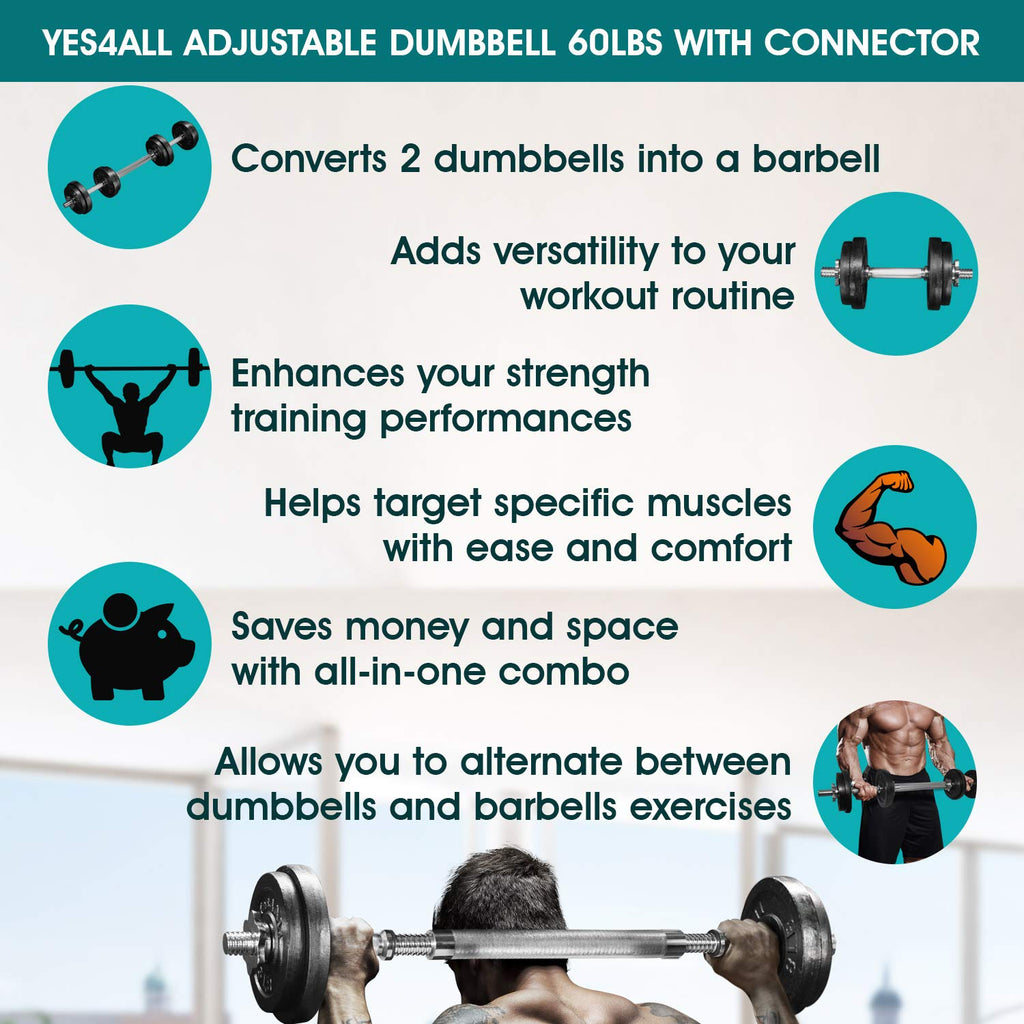 Adjustable Weights Dumbbells Set Y445