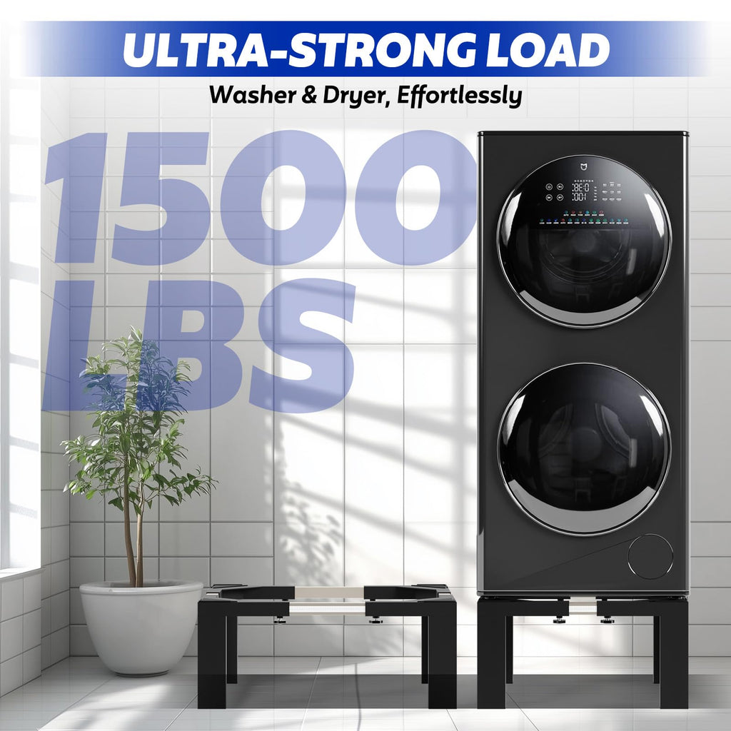 Heavy Duty Adjustable Laundry Pedestal Black N4522