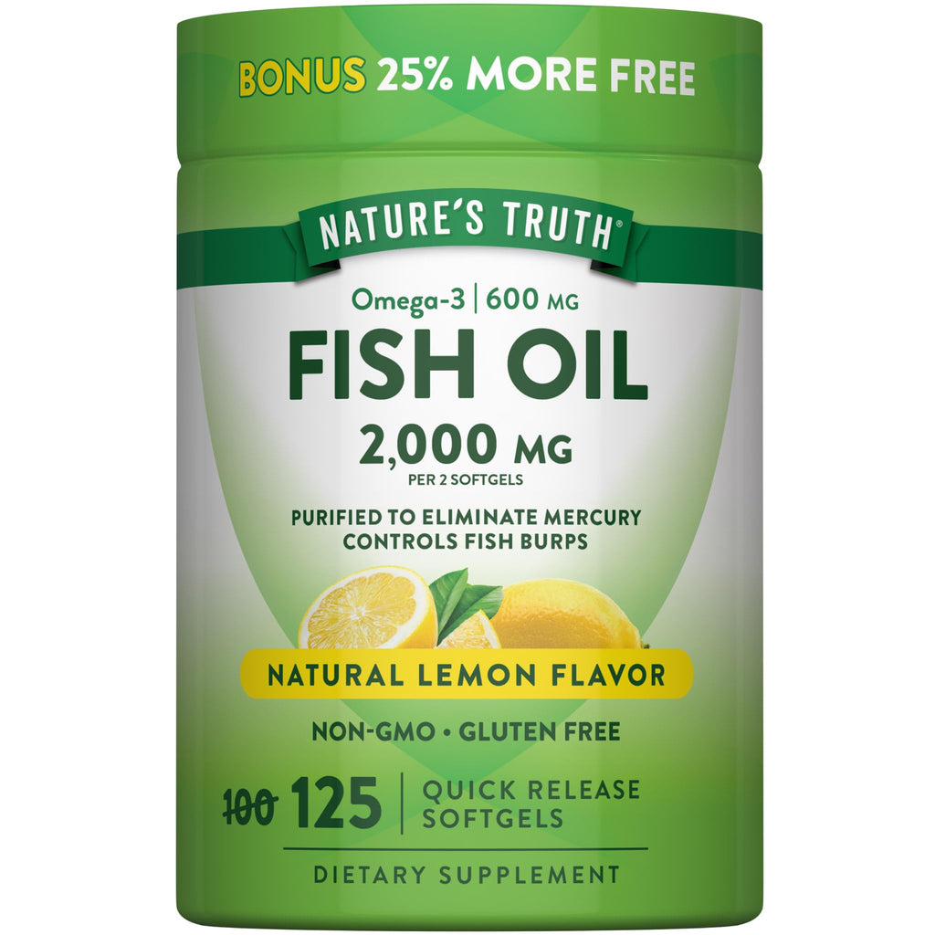 Omega 3 Fish Oil 2000 mg 125 Softgels J933344