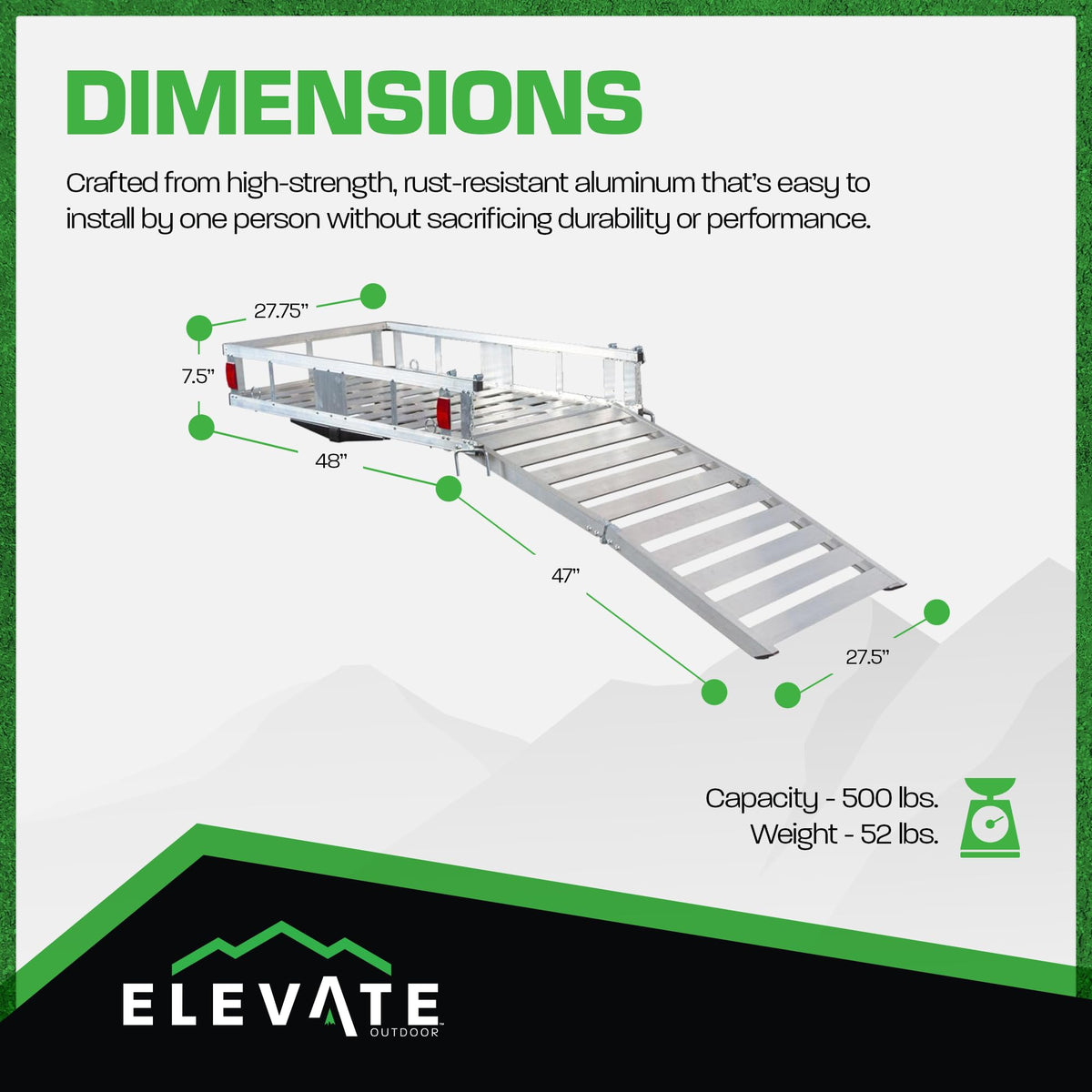 Deluxe Cargo Carrier with Folding Loading Ramp R4176