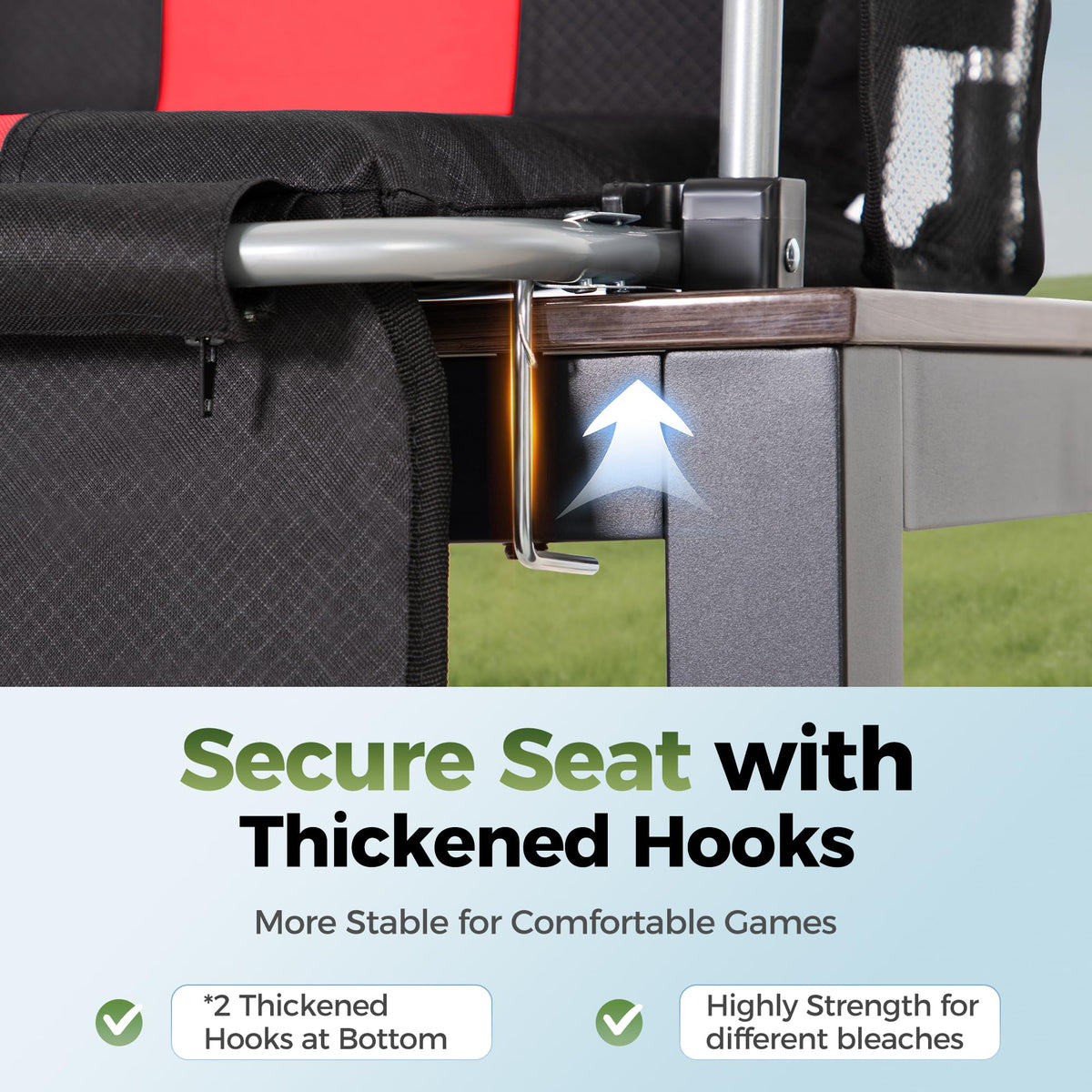 Extra Wide Padded Stadium Seats with Back Support V866