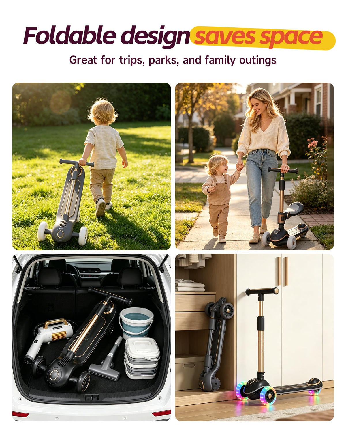 2-in-1 Toddler Scooter with Seat V716