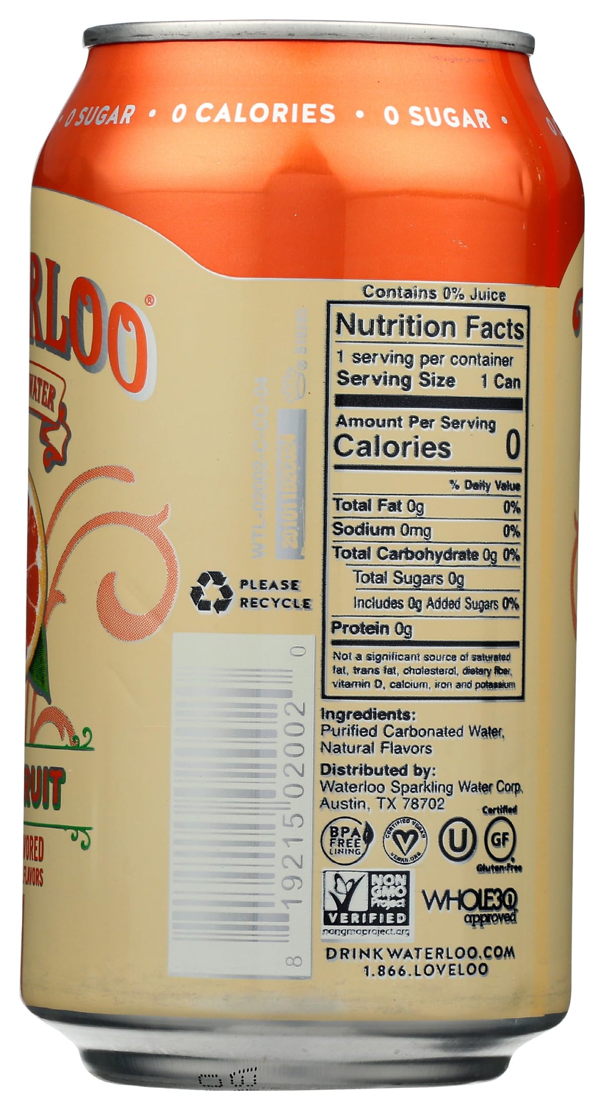Grapefruit Sparkling Water 12 Fl Oz R67395