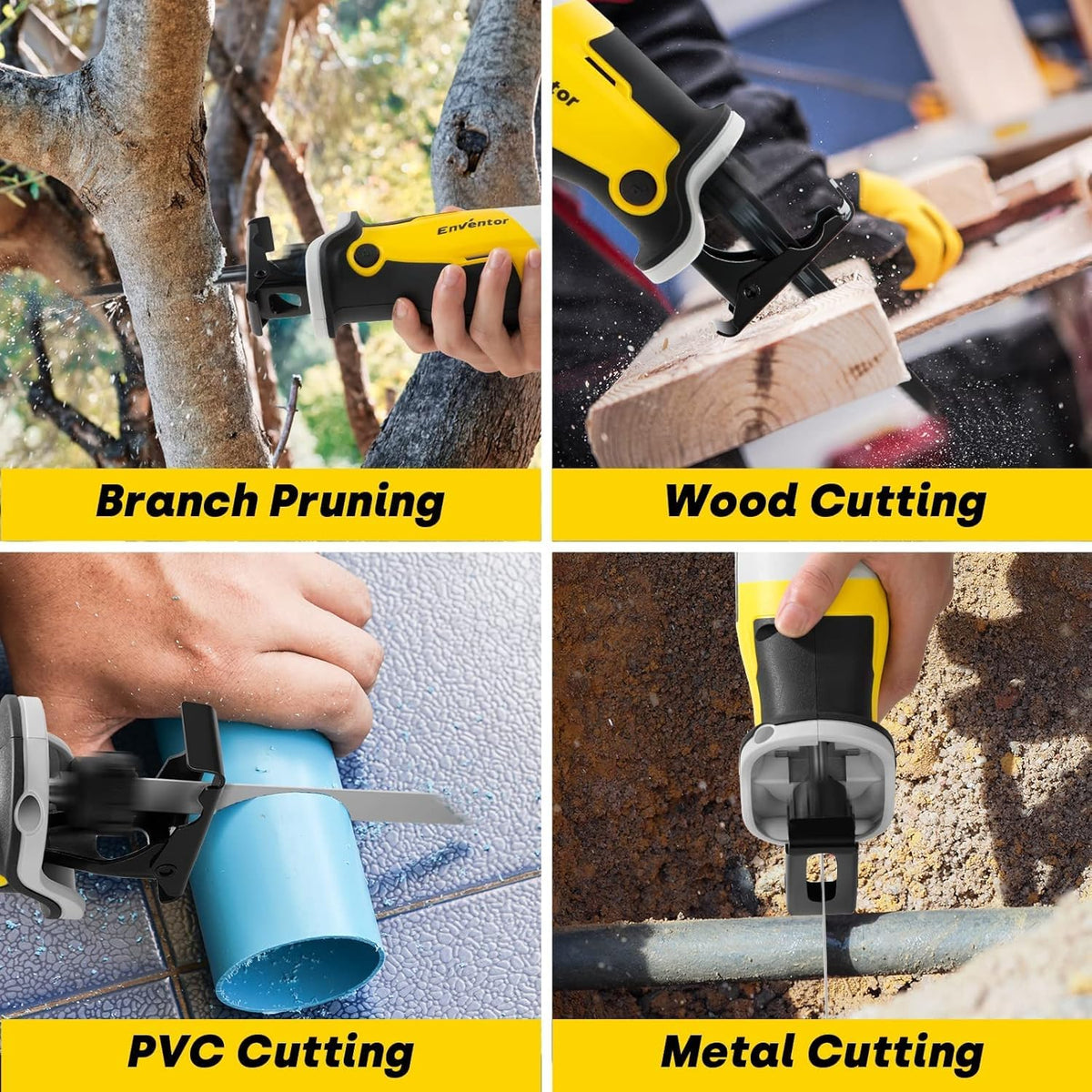 Reciprocating Saw with Brushless Motor, 20V, 2 x 2.0 Ah Batteries X86284