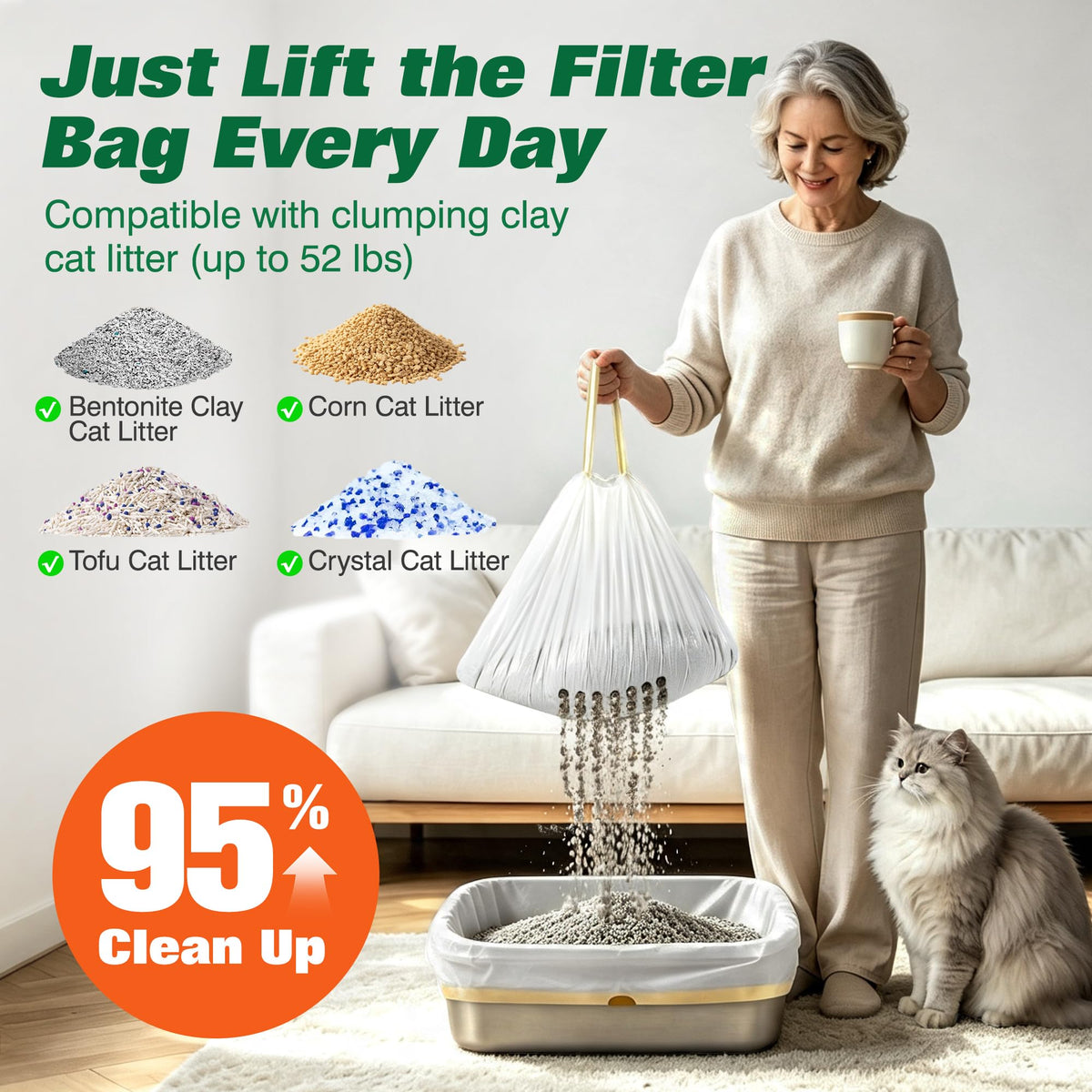 Sifting Litter Box Liners 14 Count P732