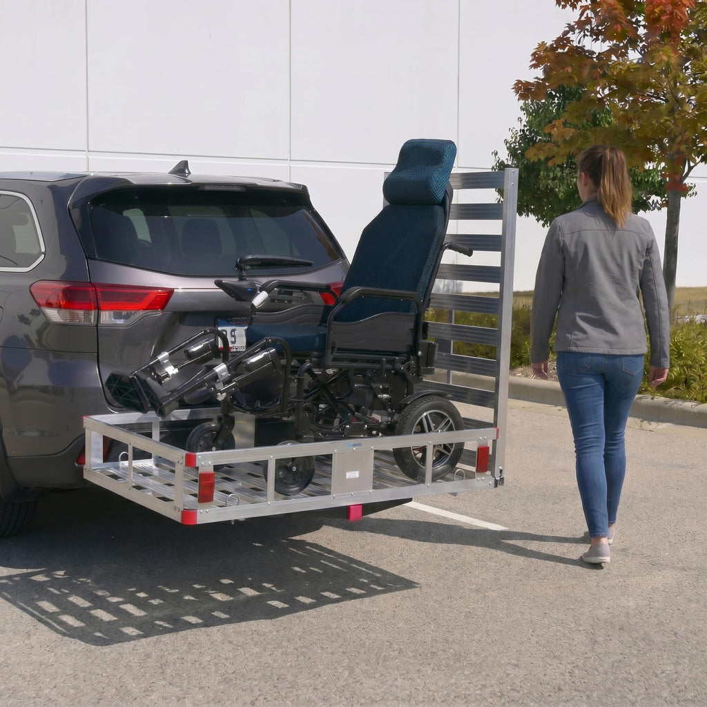 50" Aluminum Wheelchair Carrier with Ramp K517