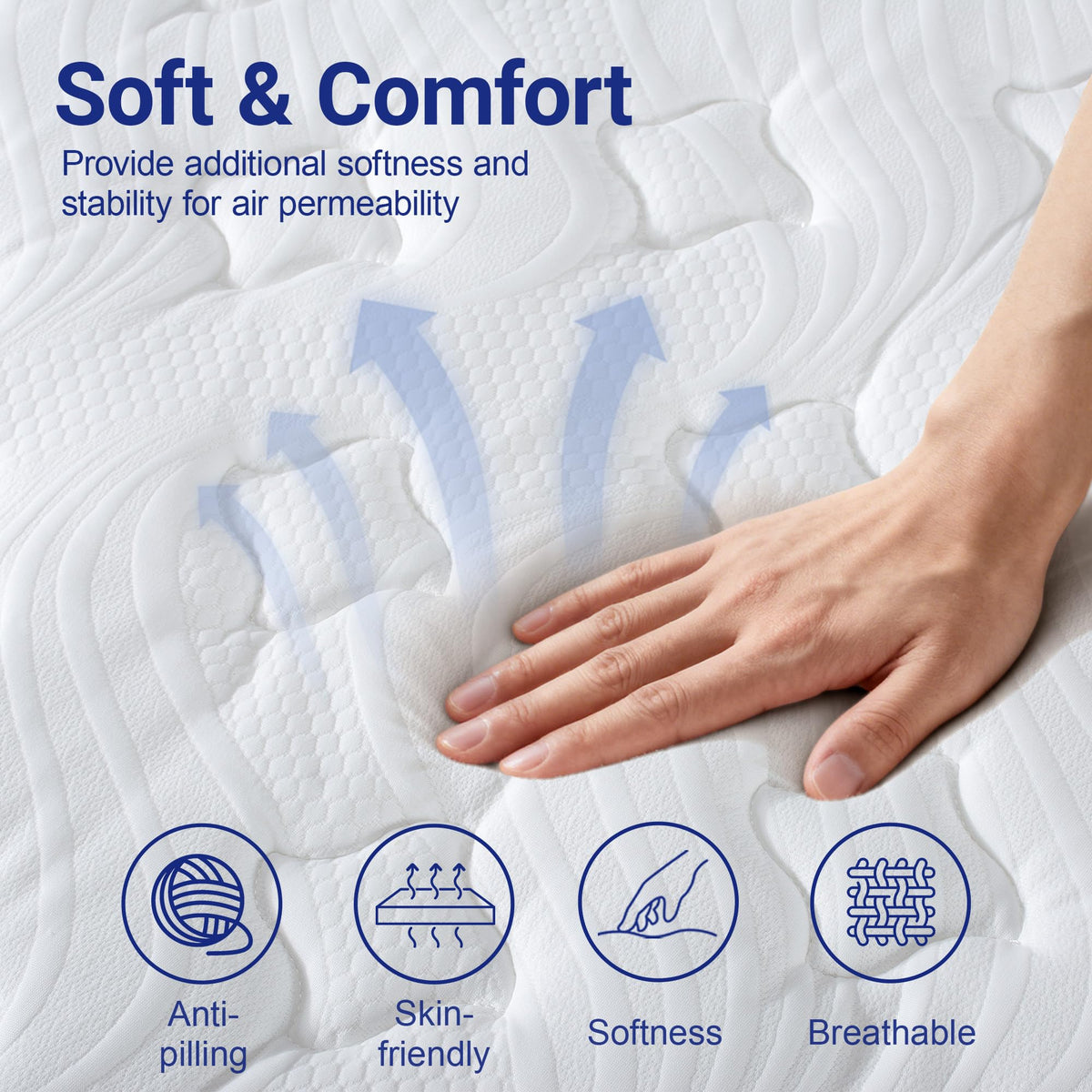 Full 12 Inch Hybrid Mattress with Memory Foam E2393