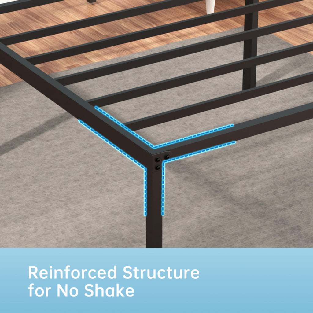 18 Inch Metal Full Bed Frame with Storage S330