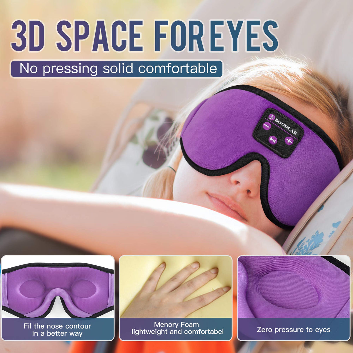 Sleep Mask with Bluetooth Headphones F928