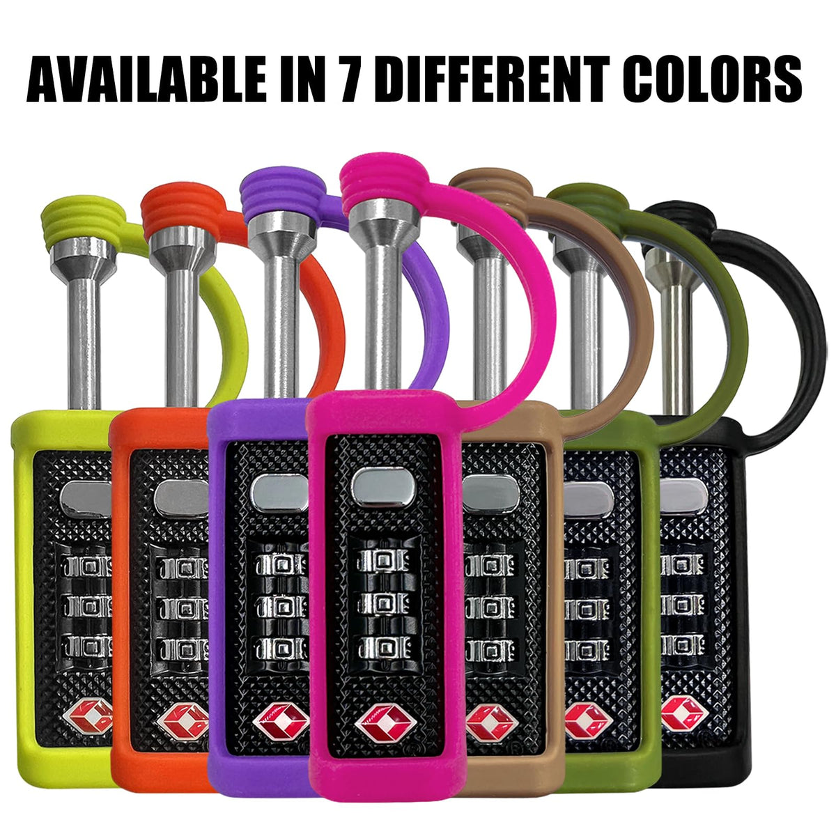 Orange 4-Pack 3-Dial Combo Lock V45361