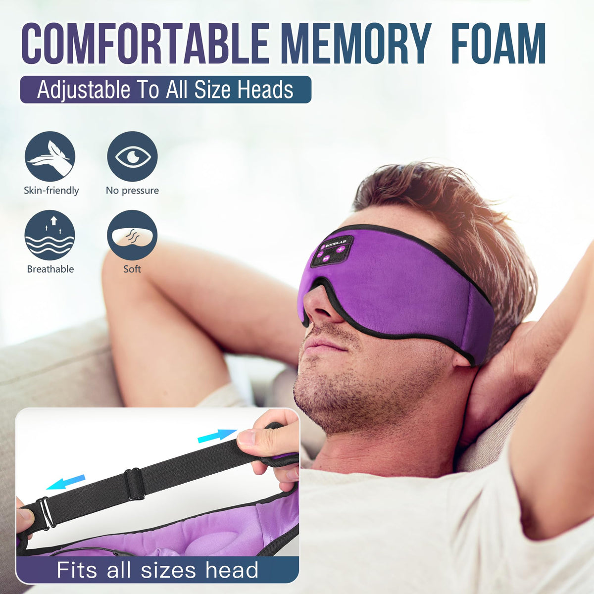 Sleep Mask with Bluetooth Headphones F928