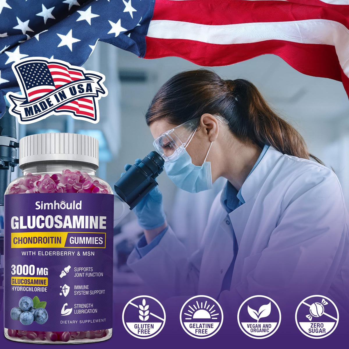 Glucosamine Chondroitin Gummies with MSM & Elderberry G681485