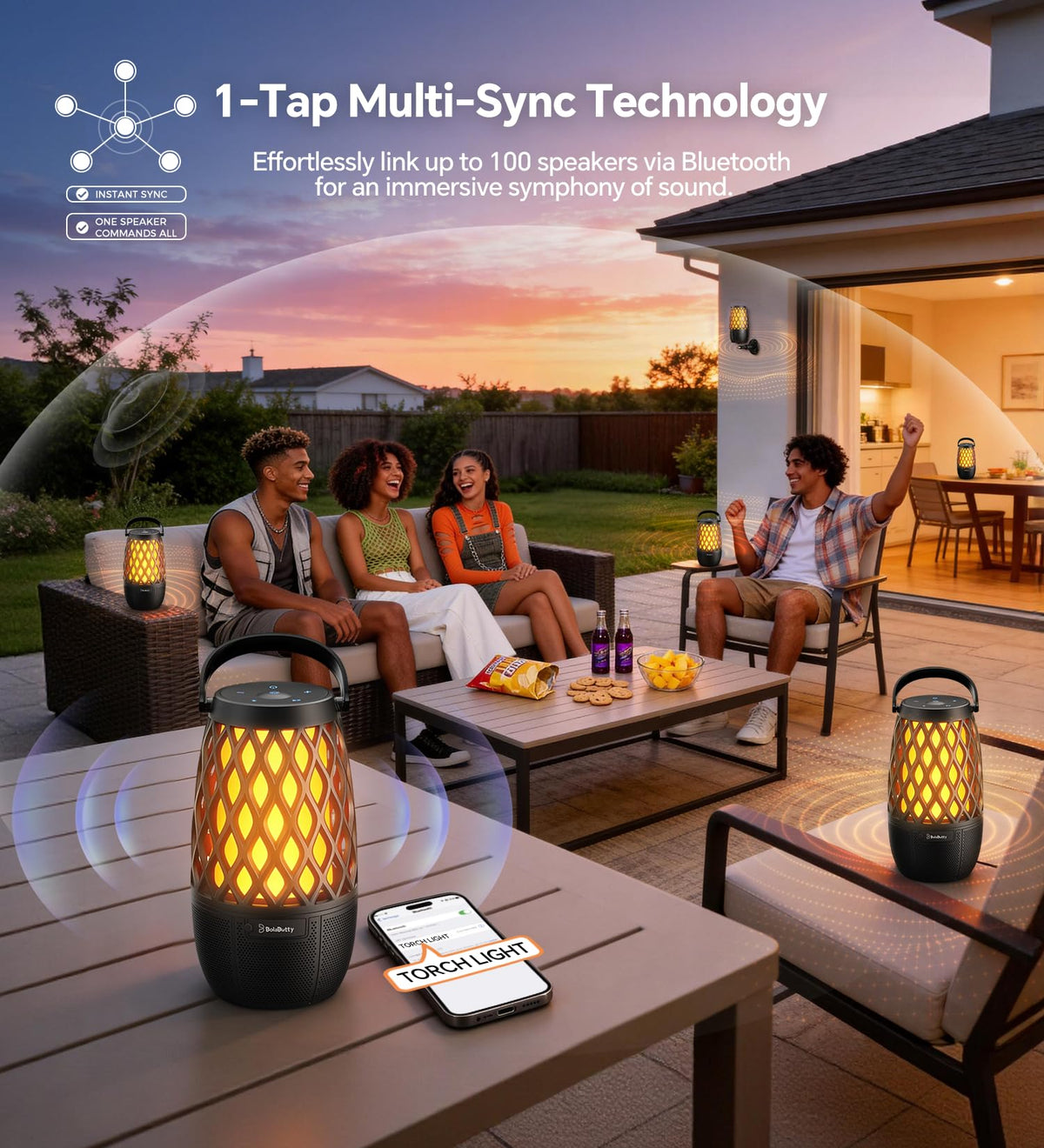 IPX5 Waterproof Outdoor Speakers 2 Pack F7244