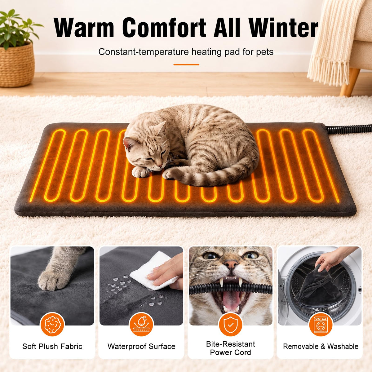 Weatherproof Insulated Heated Cat House with Heating Pad S1240