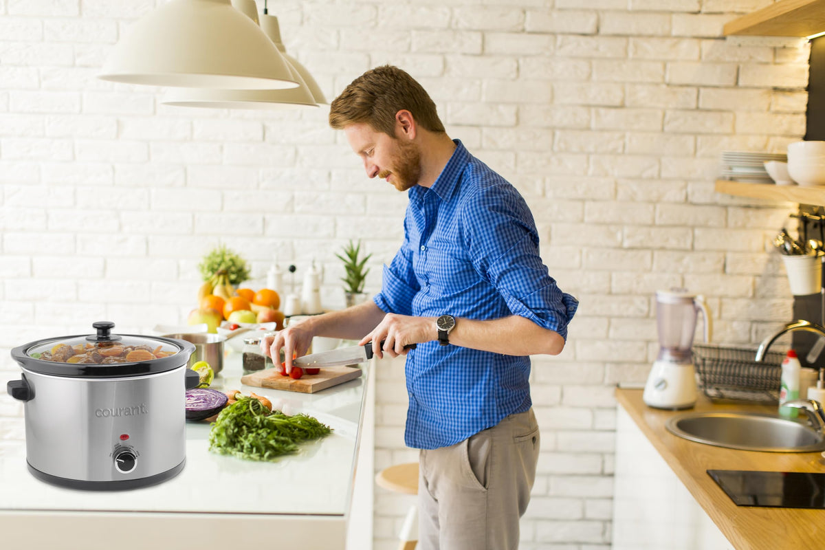 5.5 Quart Slow Cooker with Glass Lid S1808
