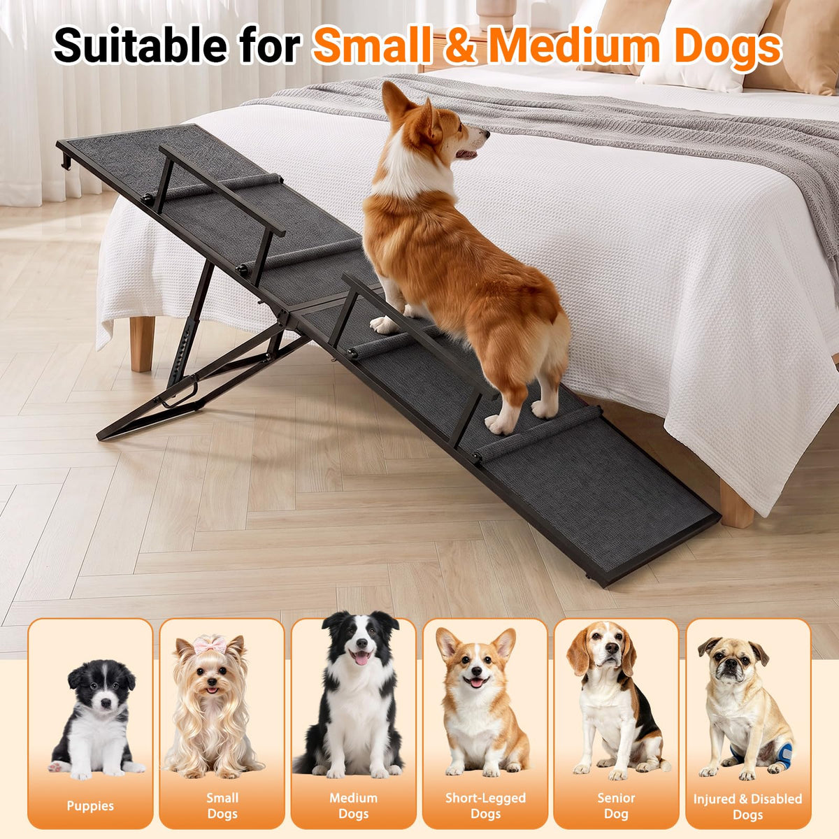 63" Foldable Metal Dog Ramp O475891