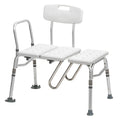 Adjustable Height White Tub Transfer Bench E80961